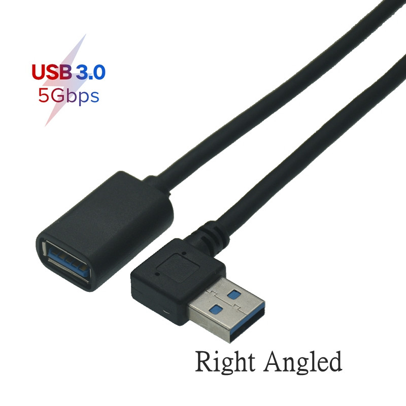 1M 3FT 30cm 50CM USB 3.0 jobb bal fel le szög 90 fokos kiterjesztés 5Gbps USB 3.0 kábel dugasz-alj adapterkábel USB-kábel