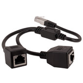 RJ45 Etherneti jaoturi adapter 1 isa ja 2 emane LAN võrgujagaja tugi Cat7 Cat6 Interneti-võrgu pikendusjuhe
