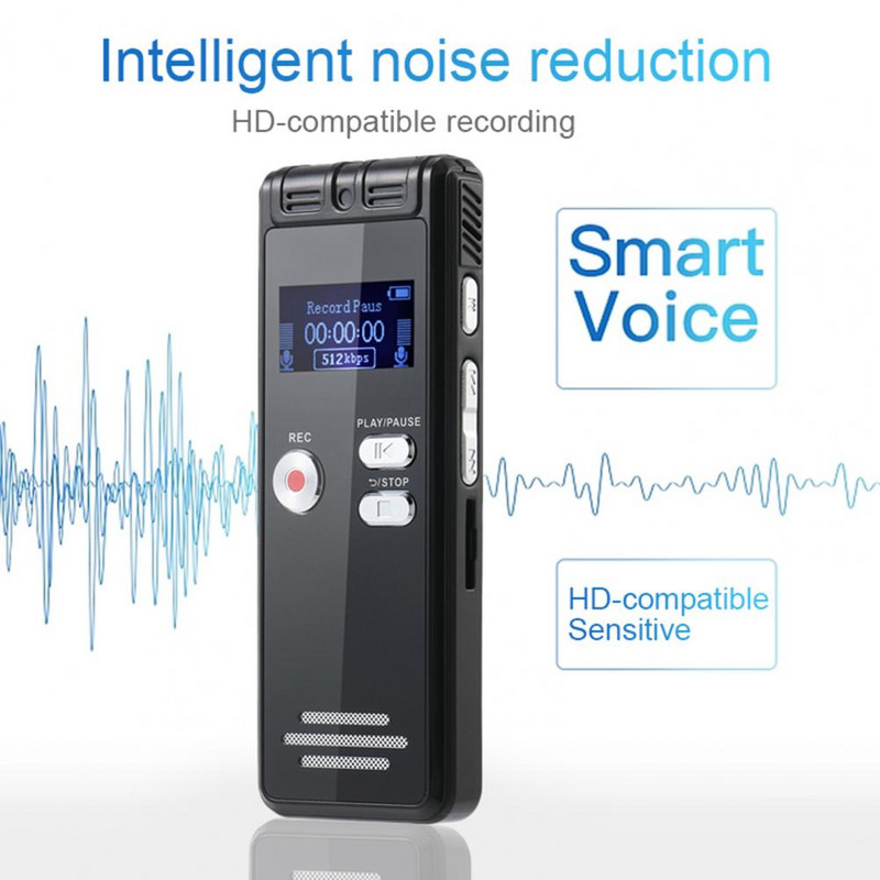 Reportofon USB 2.0 MP3 Redare zgomot Înregistrare cu un singur clic Card de memorie TF Card extern Dictafon inteligent Accesoriu audio