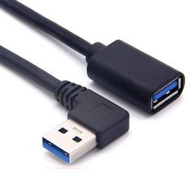 USB 3.0 90 fokos szögű, 90 fokos hosszabbítókábelhez, dugasz-aljzat adapterkábel átvitelhez jobbra/balra/fel/le kábelekkel