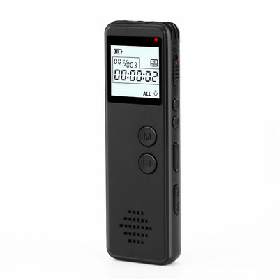 32GB Цифров диктофон Аудио MP3 Диктофон Намаляване на шума Глас Един клавиш Запис WAV Плейър 128Kbps