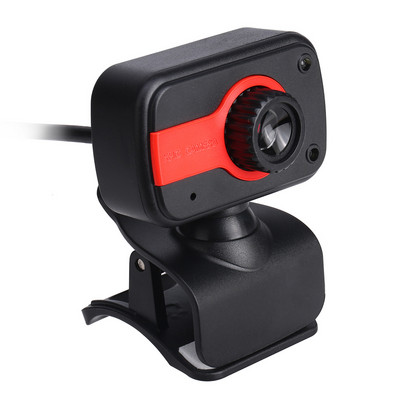 HD Webcam USB Computer Web Camera For PC Laptop Desktop Video Cam With Microphone Clips-On