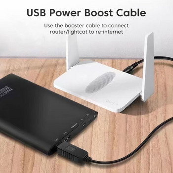 Elough USB усилващ кабел DC 5V до DC 12V / 9V усилваща линия WiFi към Powerbank кабел USB преобразувател Усилващ кабел за WIFI рутер Камера