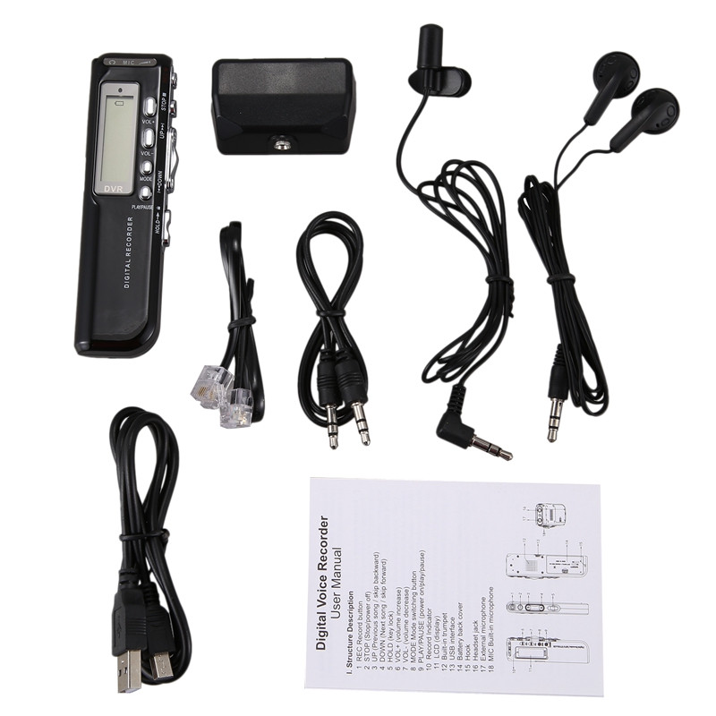 Sk-010 8Gb digitalni audio diktafon, diktafon, MP3 glazbeni svirač, glasovna aktivacija Var AB ponavljajuća petlja