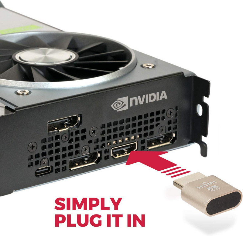 HDMI Virtual Display 4K HDMI DDC EDID Dummy Plug EDID Display Cheat Virtual Plug Προσαρμογέας HDMI Dummy Emulator για εξόρυξη Bitcoin