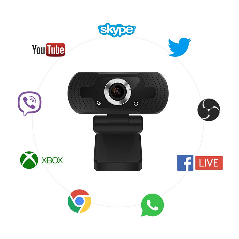 Webkamera Full HD 1080P webkamera mikrofonnal Web USB kamera webkamera PC számítógéphez Élő videó hívás Munka Új ingyenes szállítás