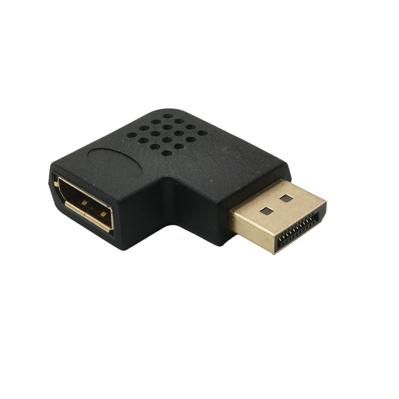 FEL LE Displayport Adapter Derékszögű DP Adapter 8k/60Hz 4K/144Hz Pass Durch 90 Grad Winkel Displayport 1,4 Konverter