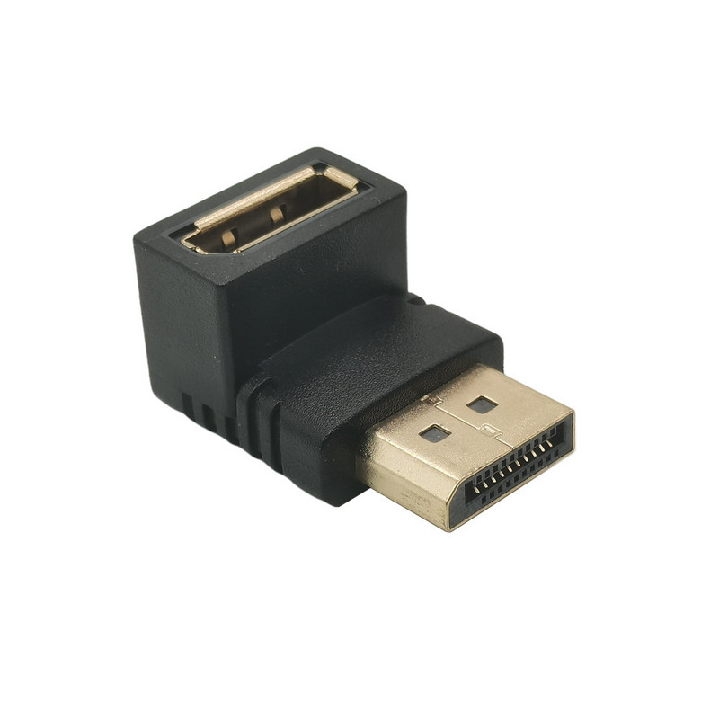 FEL LE Displayport Adapter Derékszögű DP Adapter 8k/60Hz 4K/144Hz Pass Durch 90 Grad Winkel Displayport 1,4 Konverter