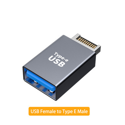 USB 3.1 előlapi fejléc E típusú USB C típusú USB bővítőkábel adapter csatlakozó asztali számítógép alaplapi csatlakozójához