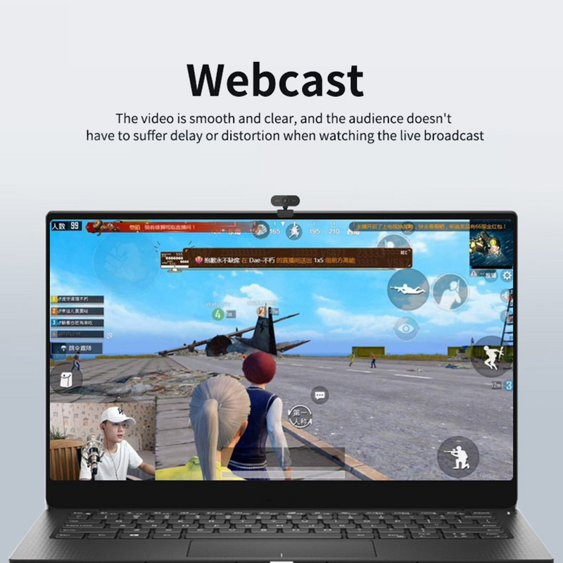 Mini web kamere Prijenosna web kamera visoke rezolucije 1080P s automatskim fokusom i mikrofonom za računalne periferije online klase