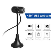 Web kamera 480P USB web kamera s ugrađenim mikrofonom za PC Rotirajuće kamere za emitiranje uživo Pozivi Video Conferencia Rad