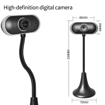Webcam 480P USB Web Cam με ενσωματωμένο μικρόφωνο για περιστρεφόμενες κάμερες υπολογιστή για ζωντανή μετάδοση, κλήση βίντεο Conferencia Work