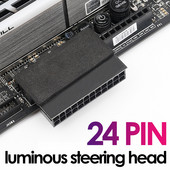 UTHAI barkácsoló számítógép-tartozékok kábelezés Számítógép alaplap ATX tápegység 24P 90 fokos elforgatás csatlakozó kormányfej