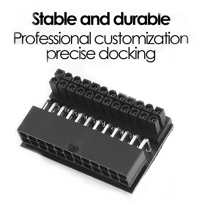 UTHAI barkácsoló számítógép-tartozékok kábelezés Számítógép alaplap ATX tápegység 24P 90 fokos elforgatás csatlakozó kormányfej