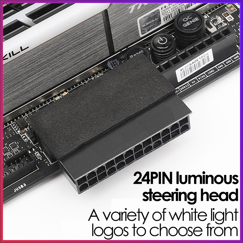UTHAI barkácsoló számítógép-tartozékok kábelezés Számítógép alaplap ATX tápegység 24P 90 fokos elforgatás csatlakozó kormányfej