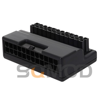 ATX 24Pin 90 Degree 24 Pin To 24Pin Plug Adapter Mainboard Motherboard Power Connectors Modular for Power Supply Adapter