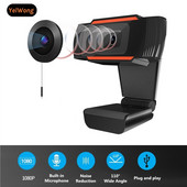 Cameră web HD rotativă YelWong Mini USB 2.0 Cameră web Înregistrare video de înaltă calitate cu imagini color adevărate 1080P Curs online