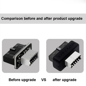 USB 3.0 вътрешен конектор към USB 3.1/3.2 тип C преден тип E адаптер 20pin към 19pin конвертор за дънна платка на компютър Конектор Riser