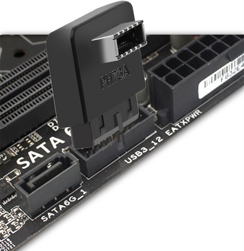 USB 3.0 вътрешен конектор към USB 3.1/3.2 тип C преден тип E адаптер 20pin към 19pin конвертор за дънна платка на компютър Конектор Riser