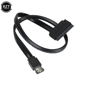 Най-новият 50 см двойно захранване Esata Usb 5v Combo към 22pin Sata Usb кабел за твърд диск Горещи продавани аксесоари за 2.5 3.5 твърд диск