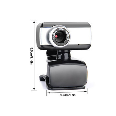 USB 2 0 уеб камера Вграден микрофон Въртяща се на 360 градуса HD стъклена леща Настолен компютър Лаптоп Уеб камера
