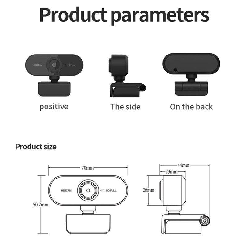 ÚJ-HD 1080P webkamera számítógépes PC webkamera mikrofonnal Forgatható kamera élő közvetítéshez videohívás konferenciamunkához
