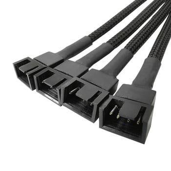 PWM Fan Splitter 4pin Καλώδιο προσαρμογέα 1 έως 1 2 3 4 CPU Cooler Fan Splitter PC Chassis Fan Extension Cable power