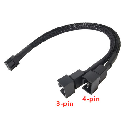 PWM ventilátor elosztó 4 tűs adapterkábel 1-től 1-ig 2 3 4 számítógép CPU hűtőventilátor elosztó PC ház ventilátor hosszabbító tápkábel