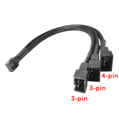 PWM ventilátor elosztó 4 tűs adapterkábel 1-től 1-ig 2 3 4 számítógép CPU hűtőventilátor elosztó PC ház ventilátor hosszabbító tápkábel