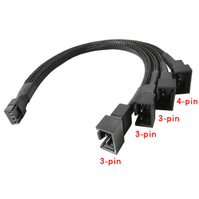 PWM ventilátor elosztó 4 tűs adapterkábel 1-től 1-ig 2 3 4 számítógép CPU hűtőventilátor elosztó PC ház ventilátor hosszabbító tápkábel