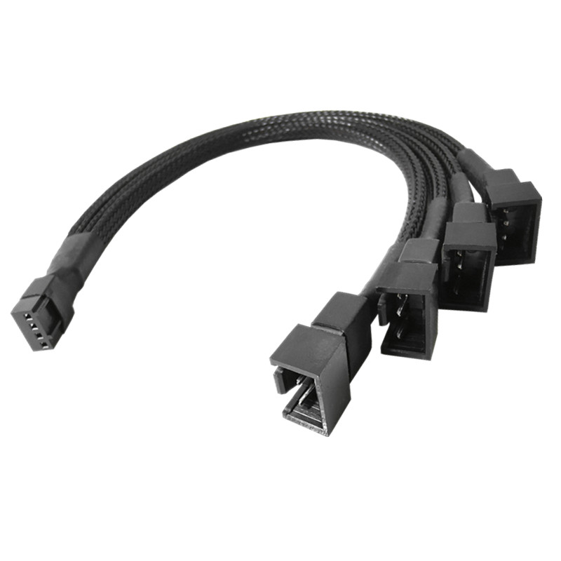 PWM ventilátor elosztó 4 tűs adapterkábel 1-től 1-ig 2 3 4 számítógép CPU hűtőventilátor elosztó PC ház ventilátor hosszabbító tápkábel