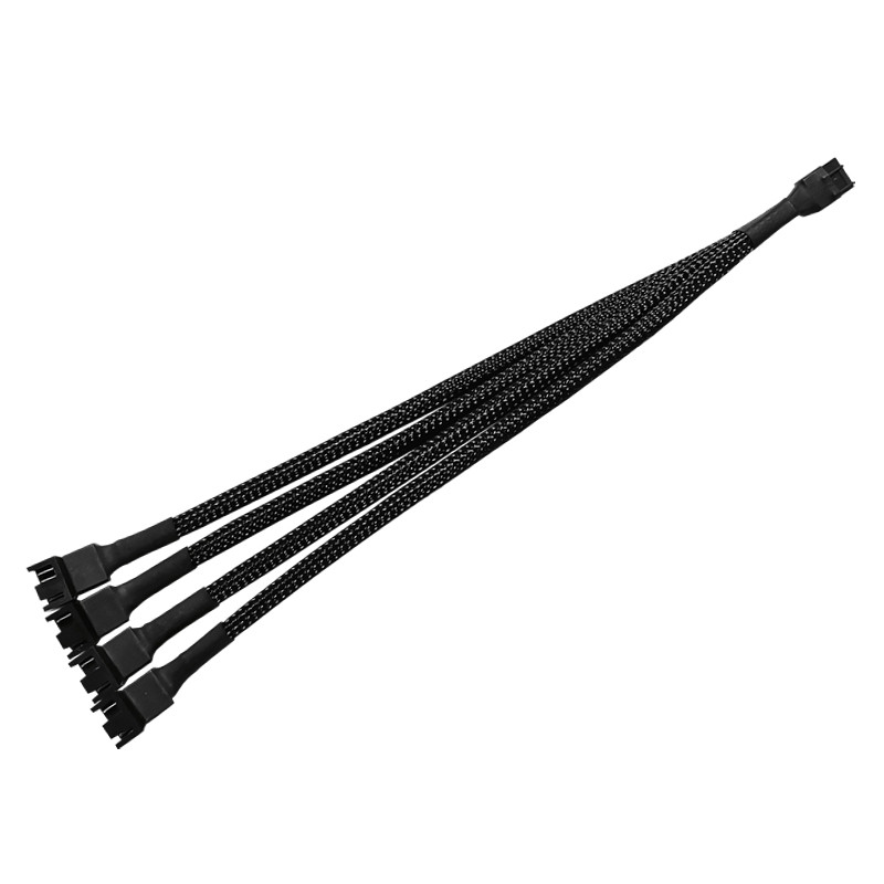 PWM ventilátor elosztó 4 tűs adapterkábel 1-től 1-ig 2 3 4 számítógép CPU hűtőventilátor elosztó PC ház ventilátor hosszabbító tápkábel