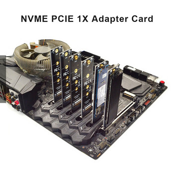PCIE към M2 адаптер NVMe SSD M2 PCIE X1 Raiser PCI-E PCI Express M Key Connector поддържа 2230 2242 2260 2280 M.2 SSD пълна скорост