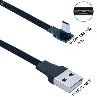 Mini USB B MICRO USBType 5 tűs dugós 90 ferde USB 2.0 apa adatkábel TELEFON