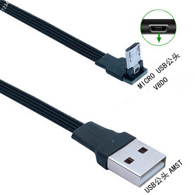 Mini USB B MICRO USBType 5 tűs dugós 90 ferde USB 2.0 apa adatkábel TELEFON