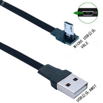 Mini USB B MICRO USBType 5 tűs dugós 90 ferde USB 2.0 apa adatkábel TELEFON
