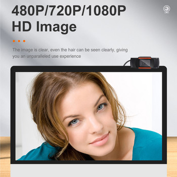 Κάμερα Web 720p 1080p HD με περιστρεφόμενο μικρόφωνο Επιτραπέζια κάμερα web για υπολογιστή Μίνι υπολογιστής Κάμερα web κάμερα Εγγραφή βίντεο Εργασία σε απόθεμα