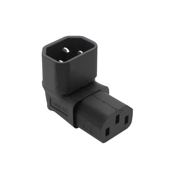 10A 3Pin IEC Connector Down UP 90 Γωνιακή IEC 320 C14 Αρσενικό σε C13 Θηλυκό Μετασχηματιστής ρεύματος Βύσμα AC για τηλεόραση LCD LED τοίχου