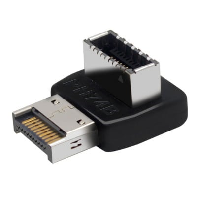 Adaptor conector USB USB3.0 19P/20P la TYPE-E 90 de grade adaptor carcasa frontală priză TIP C Placă de bază pentru computer