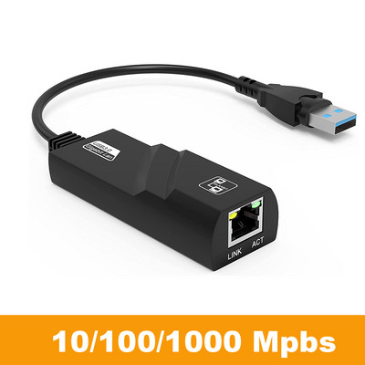 10/100/1000Mbps USB 3.0 кабелен USB TypeC към Rj45 Lan Ethernet адаптер Мрежова карта за PC Macbook Windows 10 лаптоп