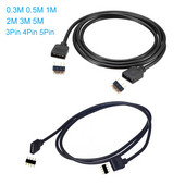 0.3M 0.5M 1M 3M 5M 3Pin 4Pin LED RGB RGBW Mascul la Mascul / Femeie la Femeie Cablu conector de extensie cu ace