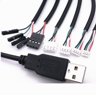 USB 1.25/PH2.0/XH2.54-4P DuPont adapter hosszabbító kábel Érintőképernyő kábel USB csatlakozó adatkábel
