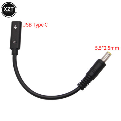 USB 3.1 tip C mamă la pătrat 5.5*2.5 4.0 1.35 1.7 4.5 3.0 mm Jack DC mufă PIN pentru Asus DELL Hp PC laptop cablu adaptor de alimentare