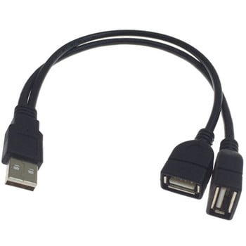 USB 2.0 A мъжки към двоен USB женски хъб за данни USB сплитер кабел USB зареждане захранващ адаптер кабел удължител за лаптоп