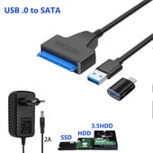 Sata na USB tvrdi disk vanjski adapter s napajanjem 12V 2A za 3,5 2,5 inčni tvrdi disk SSD konektor USB3.0 na SataIII kabel 22 Pin