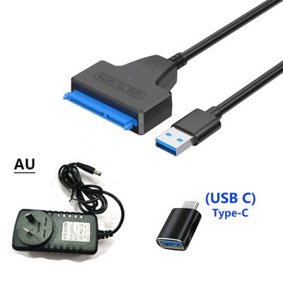 Sata na USB tvrdi disk vanjski adapter s napajanjem 12V 2A za 3,5 2,5 inčni tvrdi disk SSD konektor USB3.0 na SataIII kabel 22 Pin
