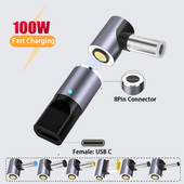 USB tip C magnetski utični konektor za brzo punjenje prijenosnog računala, adapter za napajanje, pretvarač za Asus, Hp, Dell, Lenovo, Samsung 65W 100W