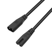 1 buc IEC 320 2-Pin C7 mamă la C8 masculin Figura 8 cablu de extensie adaptor de alimentare