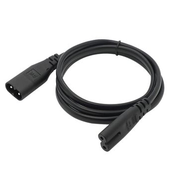 1PCS IEC 320 2-пинов C7 женски към C8 мъжки фигура 8 удължителен кабел за захранващ адаптер