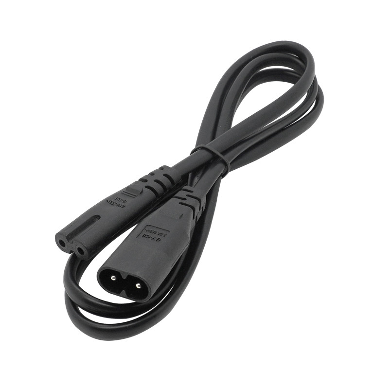 1 buc IEC 320 2-Pin C7 mamă la C8 masculin Figura 8 cablu de extensie adaptor de alimentare